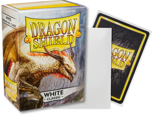 Dragon Shield Classic White Sleeves 100ct (10005) Home page Arcane Tinmen   