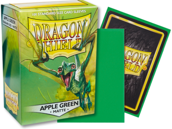 Dragon Shield Matte Standard Sleeves 100ct Apple Green (11018) Supplies Arcane Tinmen   
