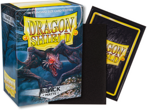 Dragon Shield Matte Standard Sleeves 100ct Black (11002) Supplies Arcane Tinmen   