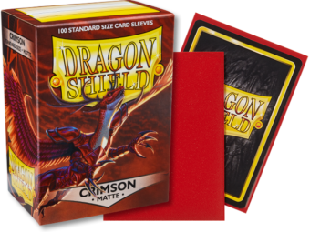 Dragon Shield Matte Standard Sleeves 100ct Crimson (11021) Supplies Arcane Tinmen   