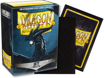 Dragon Shield Matte Standard Sleeves 100ct Jet (11024) Supplies Arcane Tinmen   
