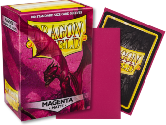 Dragon Shield Matte Standard Sleeves 100ct Magenta (11026) Supplies Arcane Tinmen   