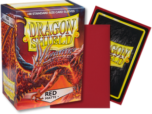 Dragon Shield Matte Standard Sleeves 100ct Red (11007) Home page Arcane Tinmen   