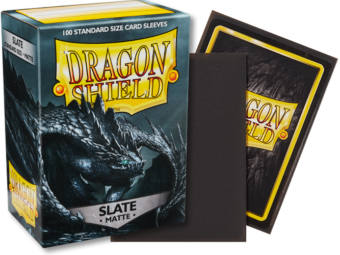 Dragon Shield Matte Standard Sleeves 100ct Slate (11027) Supplies Arcane Tinmen   