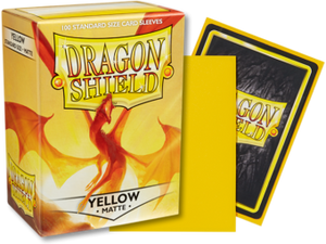 Dragon Shield Matte Standard Sleeves 100ct Yellow (11014) Supplies Arcane Tinmen   