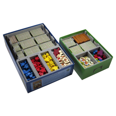 Folded Space Box Insert Carcassonne & Expansions 1-5 Board Game Organization Folded Space   