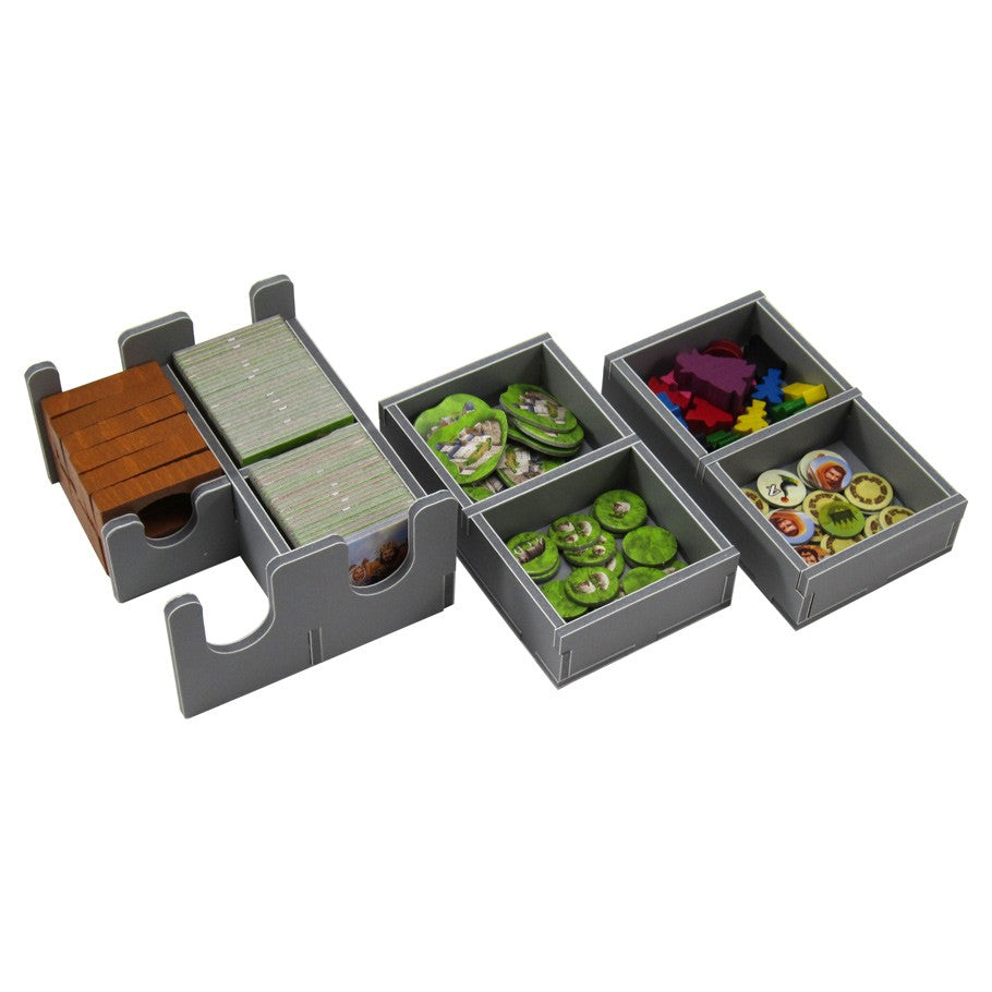 Folded Space Box Insert Carcassonne & Expansions 1-5 Board Game Organization Folded Space   