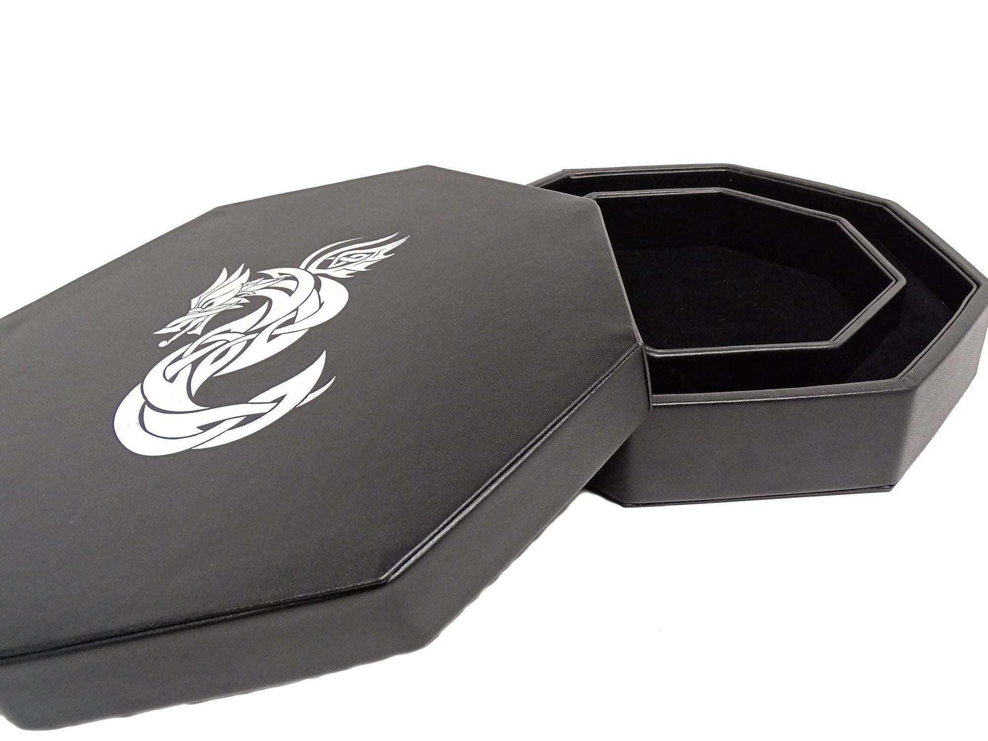 Easy Roller Celtic Knot Dragon Dice Tray With Dice Staging Area and Lid Dice Easy Roller Dice