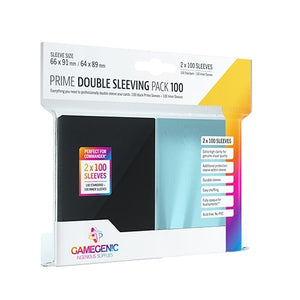Gamegenic Standard Card Sleeves 2x 100ct Prime Double Sleeving Pack  Asmodee   