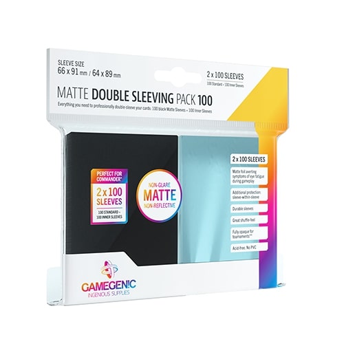 Gamegenic Matte Standard Card 2x 100ct Prime Double Sleeving Pack  Common Ground Games   