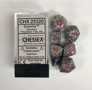 Chessex Speckled Granite 7ct Polyhedral Set (25320) Home page Other   