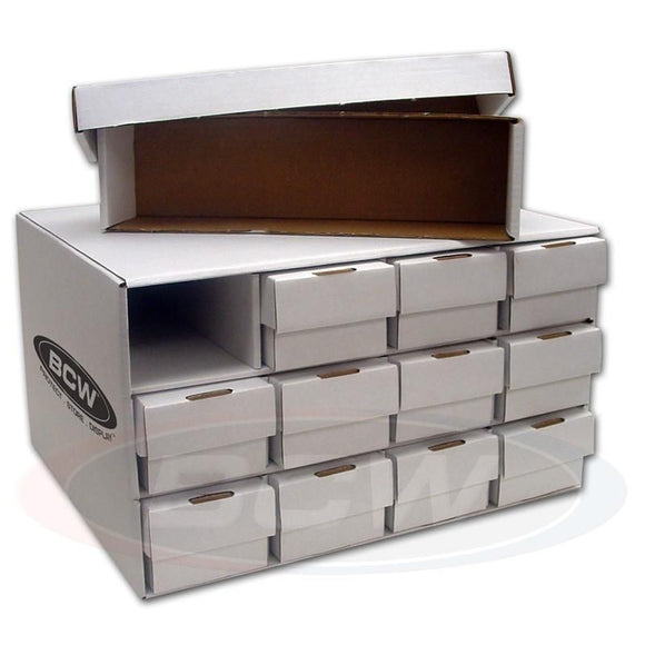Cardboard Card Storage Box - Card House w/12 800ct Supplies BCW   