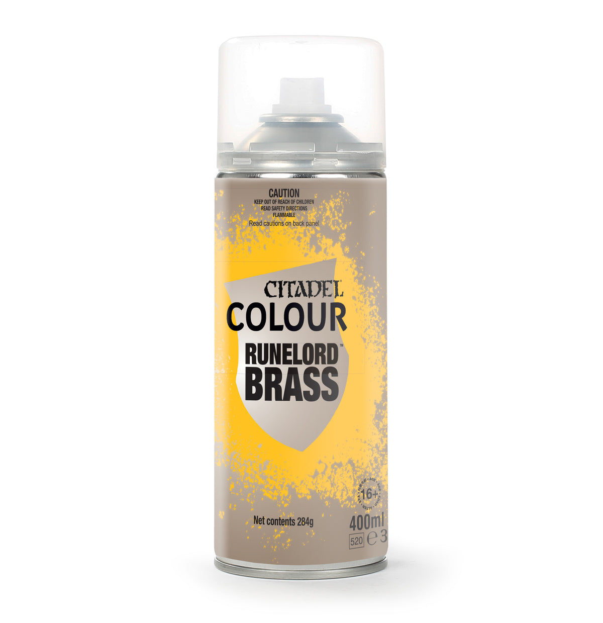 Citadel Spray Runelord Brass Paints Games Workshop   