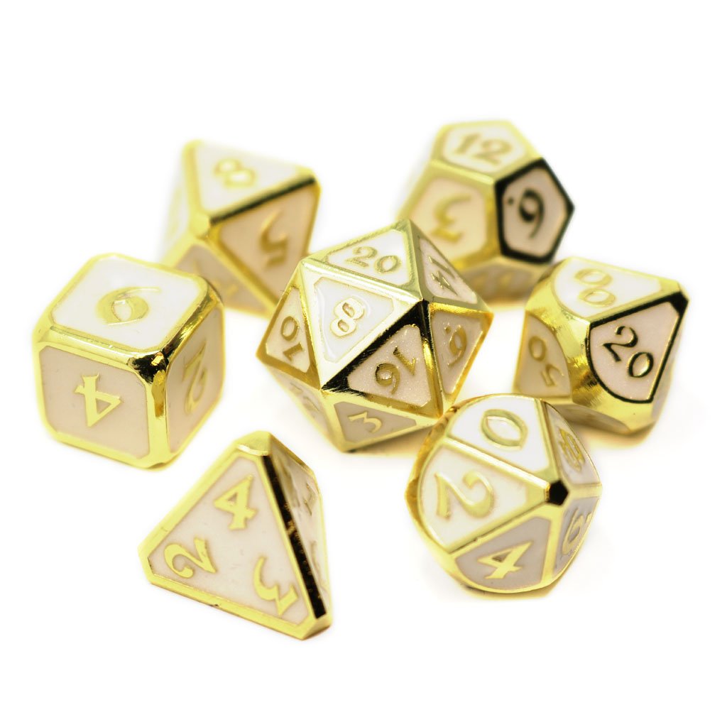 Die Hard Dice Metal Mythica Celestial Relic 7ct Polyhedral Set Dice Die Hard Dice