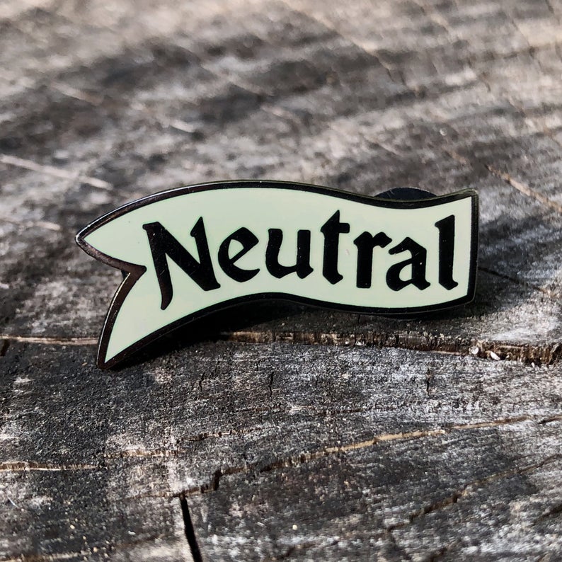 Flint & Feather Alignment Enamel Pin: Neutral (Top)  Flint & Feather   