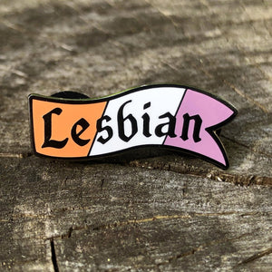 Flint & Feather Alignment Enamel Pin: Lesbian  Common Ground Games   