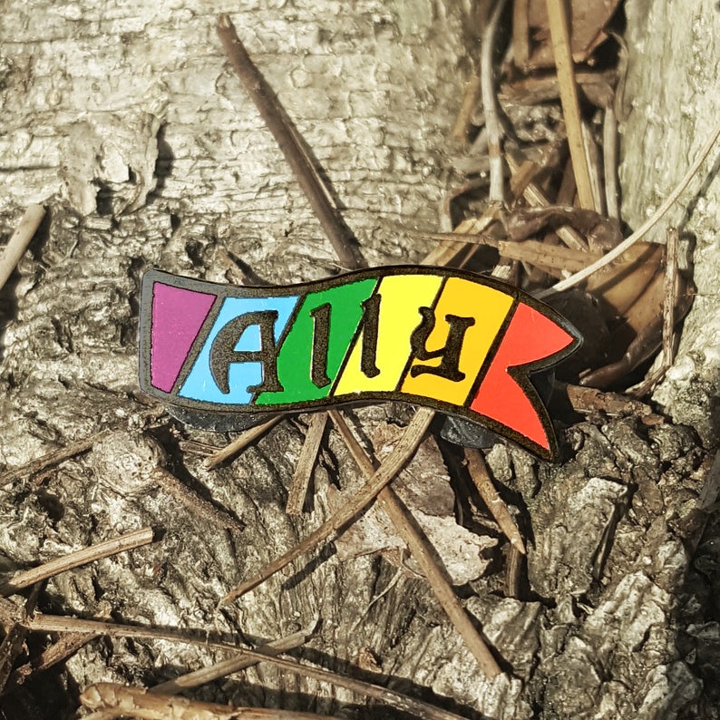 Flint & Feather Alignment Enamel Pin: Ally  Flint & Feather   