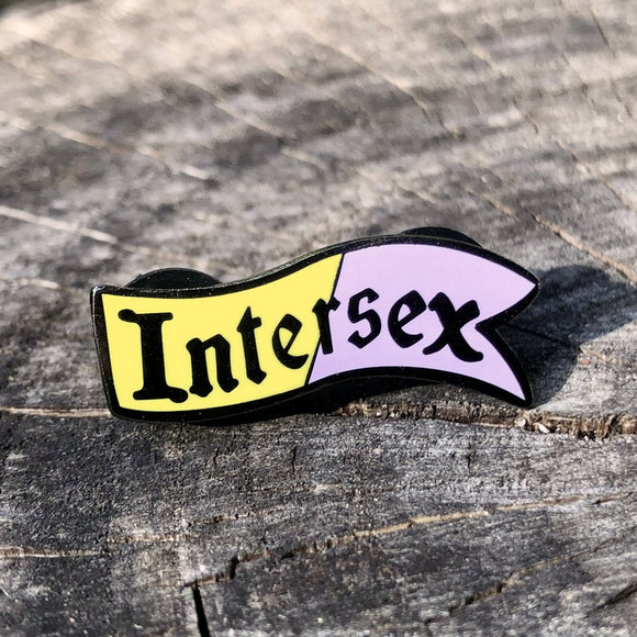 Flint & Feather Alignment Enamel Pin: Intersex  Common Ground Games   