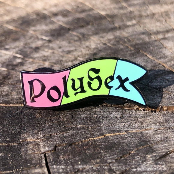 Flint & Feather Alignment Enamel Pin: PolySex  Common Ground Games   