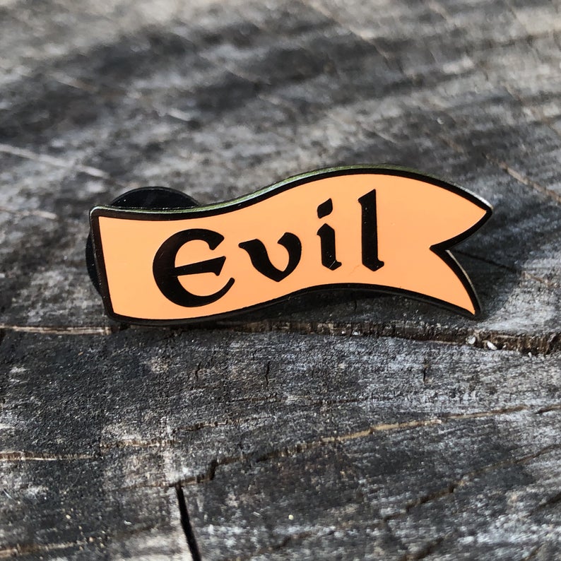 Flint & Feather Alignment Enamel Pin: Evil (Bottom)  Flint & Feather   