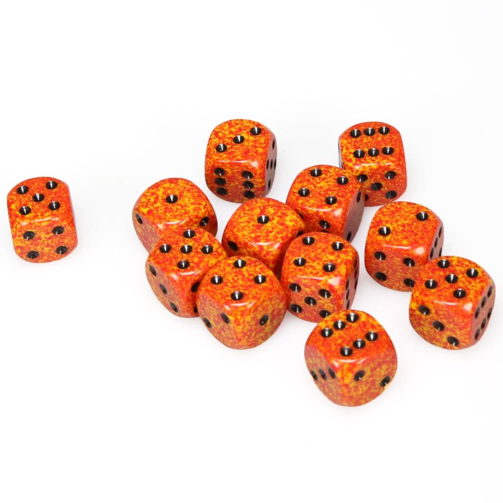 Chessex 16mm Speckled Fire 12ct D6 Set (25703) Dice Chessex   