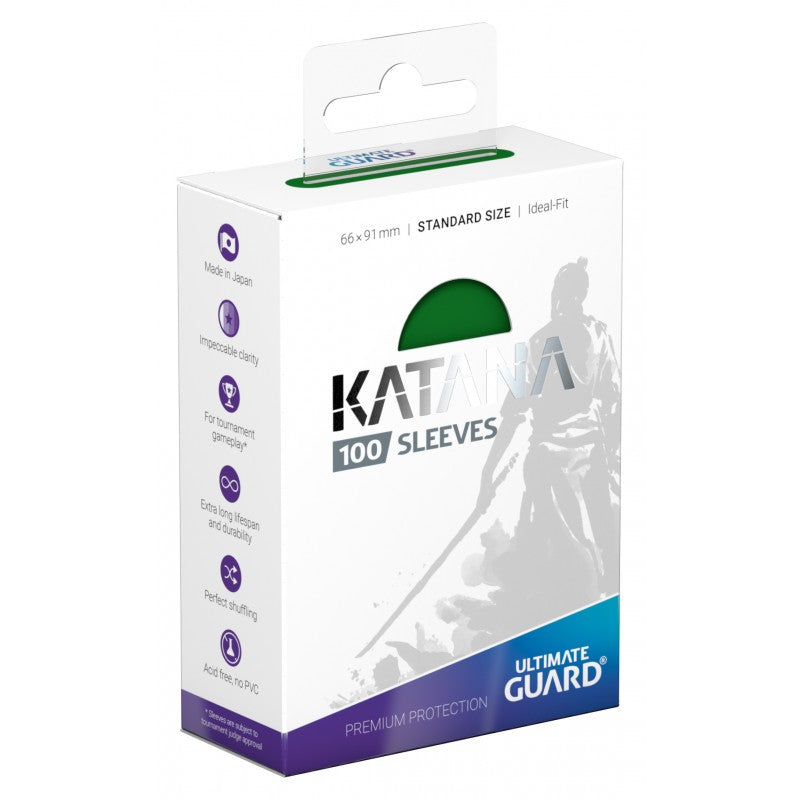 Ultimate Guard Katana Standard Card Sleeves 100ct Green (10110) Supplies Ultimate Guard   