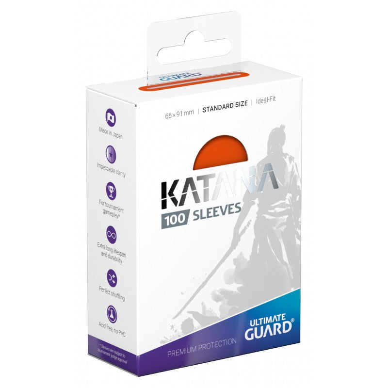 Ultimate Guard Katana Standard Card Sleeves 100ct Orange (10898) Supplies Ultimate Guard   