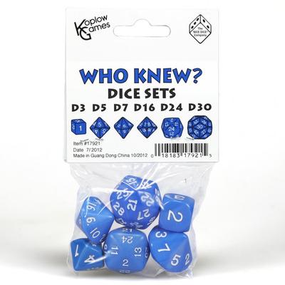 Koplow Who Knew? Dice Set Blue Dice Koplow Games