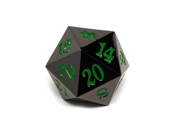 Easy Roller Green Gunmetal Single 35mm D20 Home page Easy Roller Dice   
