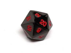 Easy Roller Gunmetal Red Single D20 Home page Easy Roller Dice   