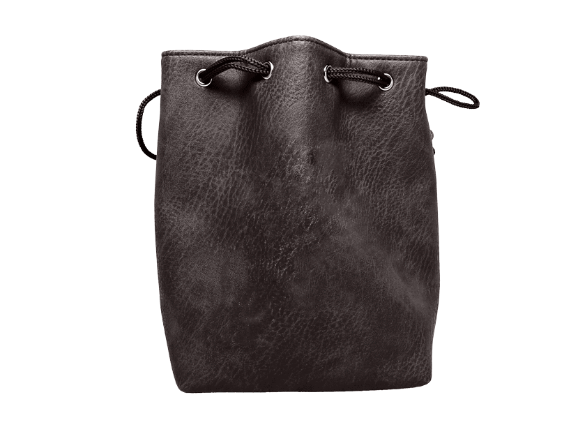 Easy Roller Black Leather Lite Self-Standing Large Dice Bag - No Print Design Supplies Easy Roller Dice