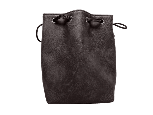 Easy Roller Black Leather Lite Self-Standing Large Dice Bag - No Print Design Home page Easy Roller Dice   