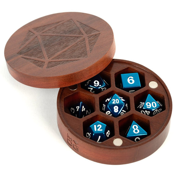 Metallic Dice Games Premium Wooden Round Dice Chest Purple Heart Home page FanRoll   