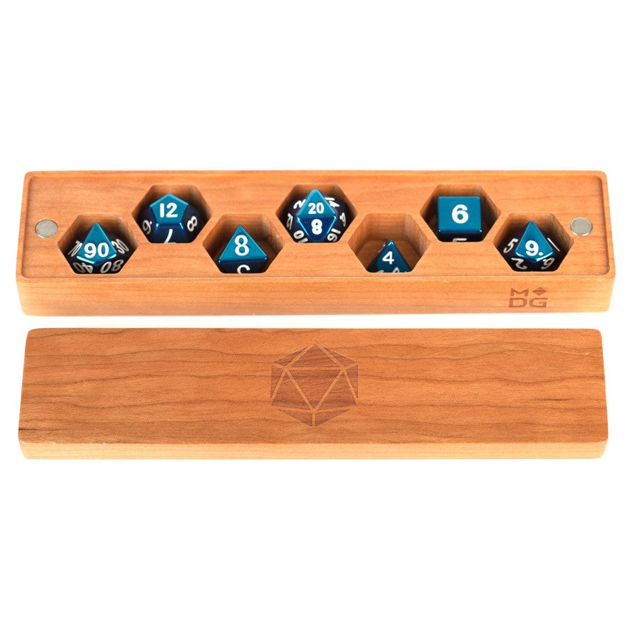 Metallic Dice Games Premium Wooden Dice Vault Cherry Supplies FanRoll by Metallic Dice Games