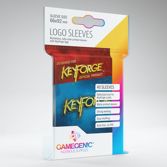Gamegenic 100ct Keyforge Logo Blue Sleeves Home page Asmodee   