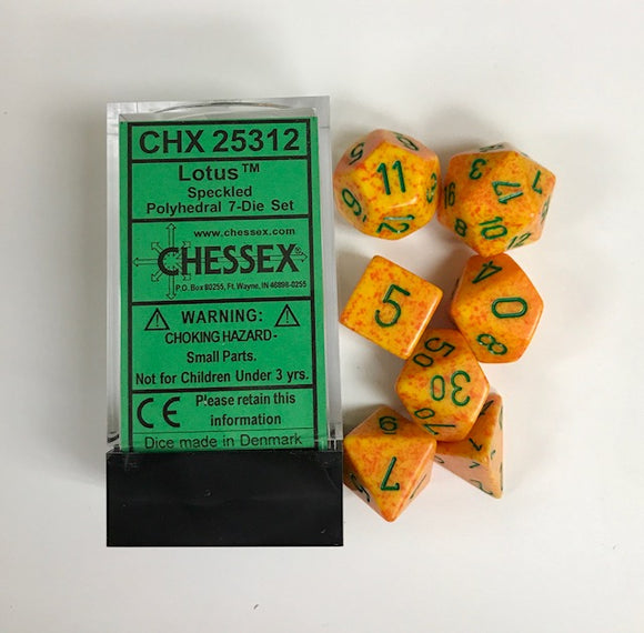 Chessex Speckled Lotus 7ct Polyhedral Set (25312) Dice Chessex   