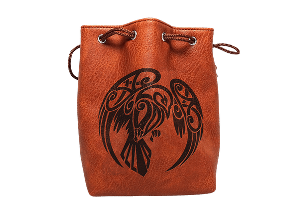 Easy Roller Brown Leather Lite Raven Design Self-Standing Large Dice Bag Home page Easy Roller Dice   