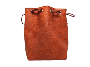 Easy Roller Brown Leather Lite Self-Standing Large Dice Bag - No Print Design Home page Easy Roller Dice   