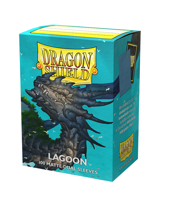 Dragon Shield 100ct Matte Dual Standard Size Card Sleeves Lagoon (15048) Supplies Arcane Tinmen   