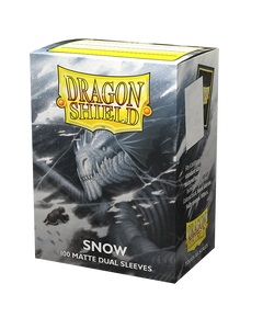 Dragon Shield 100ct Standard Size Matte Dual Card Sleeves Snow (15005) Supplies Arcane Tinmen   