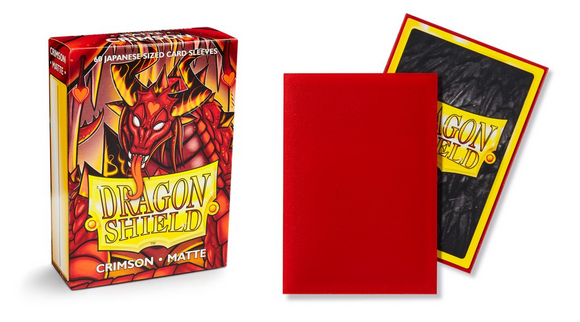 Dragon Shield Matte Japanese Size Sleeves 60ct Crimson (11121) Supplies Arcane Tinmen   
