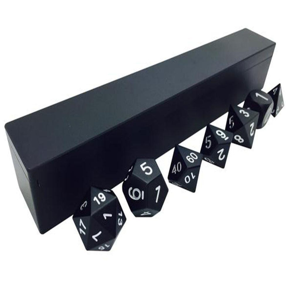Norse Foundry Precision Aluminum Dice Set with Dice Vault Night Black Dice Norse Foundry