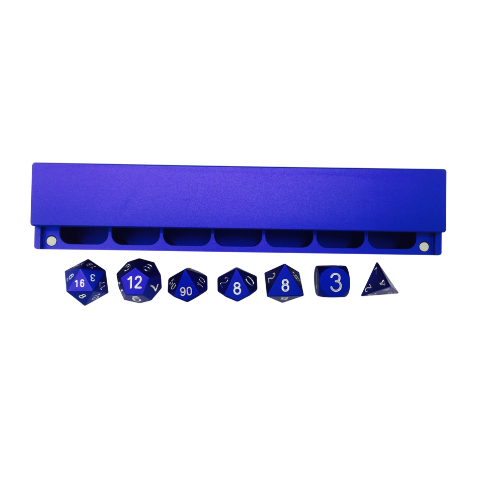 Norse Foundry Anodized Aluminum Polyhedral Dice Set with Vault: Noble Blue Dice Norse Foundry