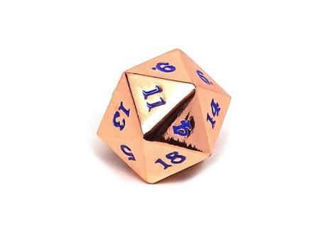Easy Roller Rose Gold Electric Blue Single D20 Home page Easy Roller Dice   