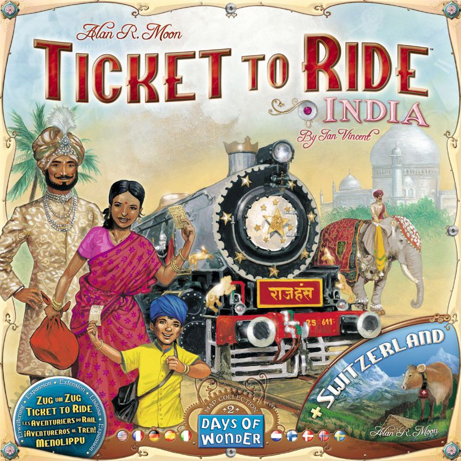 Ticket to Ride Map Collection: Volume 2 - India & Switzerland Board Games Asmodee   