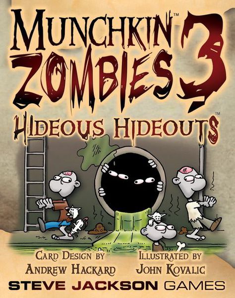 Munchkin Zombies 3: Hideous Hideouts Card Games Steve Jackson Games   