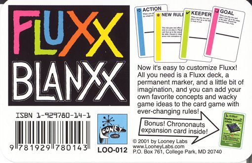 Fluxx Blanxx Card Games Looney Labs   