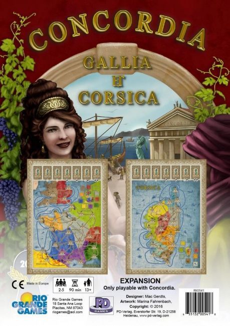 Concordia: Gallia / Corsica Board Games Rio Grande Games