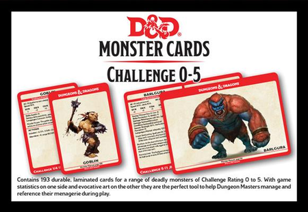 D&D 5e Monster Cards: Challenge 0-5 Supplies Gale Force Nine