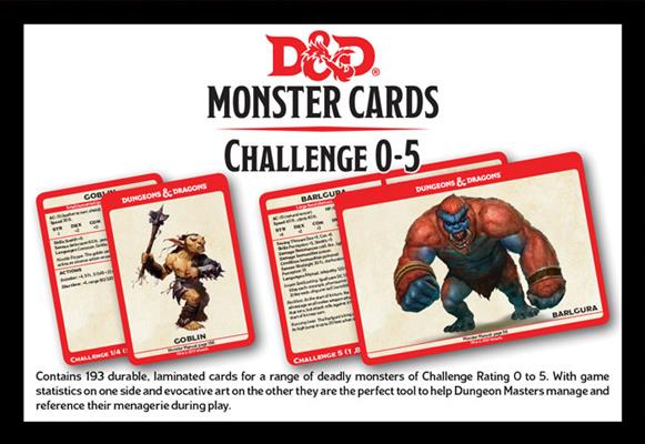 monsters by challenge rating 5e D&D 5e Monster Cards: Challenge 0-5 – Common Ground Games